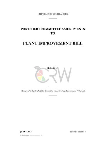 Plant Improvement Bill B8A - 2015