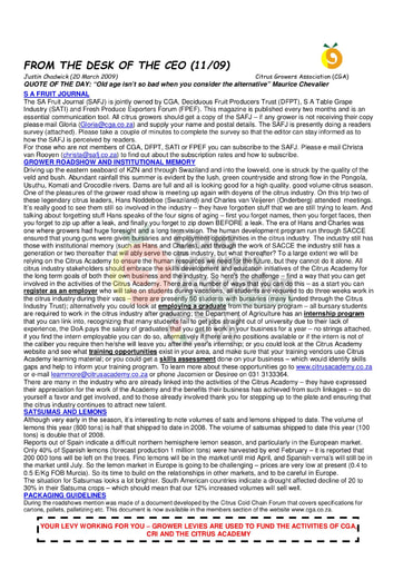 CGA - CEO Newsletter 11/2009 (20/03/09)