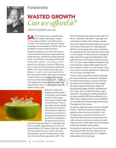 Wasted Growth Can we afford it?