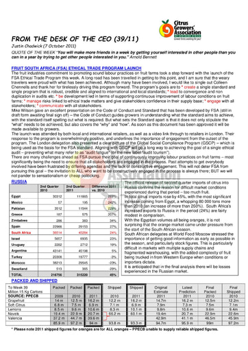 CGA - CEO Newsletter 39/2011 (07/10/11)
