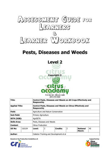 Assessment Guide for Learners