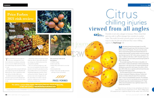 Citrus chilling injuries