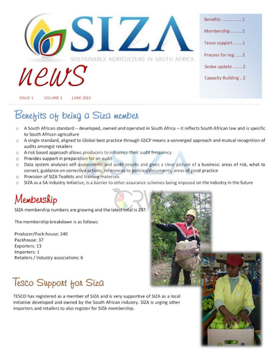 SIZA News Volume 1, Issue 1