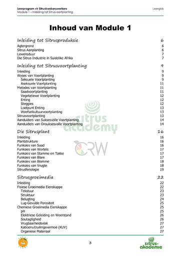 Module 1 Inleiding tot Sitrusvoortplanting