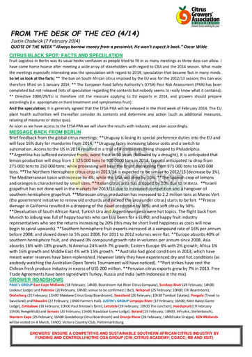 CGA - CEO Newsletter 04/2014 (07/02/14)