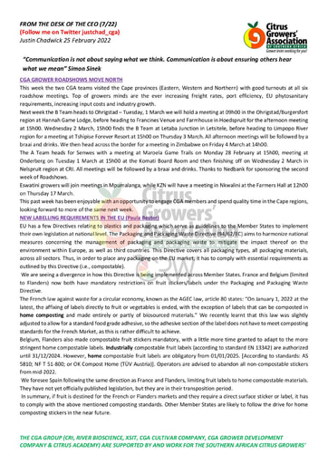 CGA - CEO Newsletter 08/2022 (25/02/22)
