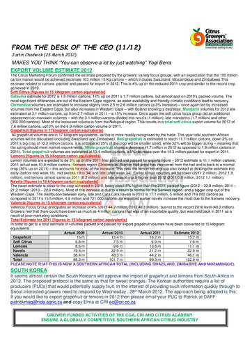 CGA - CEO Newsletter 11/2012 (23/03/12)