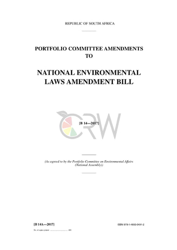 National Environmental Management Laws Amendment Bill B14A - 2017