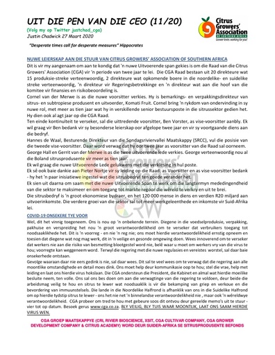 CGA - CEO Nuusbrief 11/2020 (27/03/20)