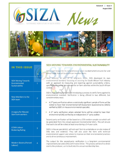 SIZA News Volume 8, Issue 3