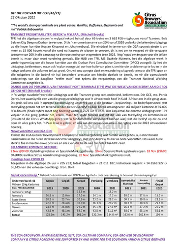 CGA - CEO Nuusbrief 42/2021 (22/10/21)