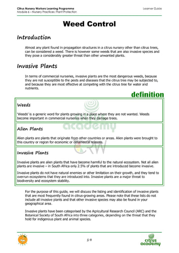 Module 6.3 Nursery Practices: Plant Protection