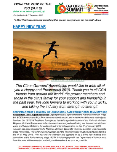 CGA - CEO Newsletter 51/2018 (21/12/18) _2