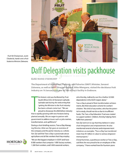 DAFF Delegation visits packhouse