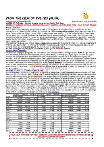 CGA - CEO Newsletter 01/2009 (09/01/09)