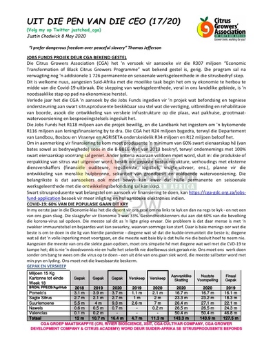 CGA - CEO Nuusbrief 17/2020 (08/05/20)