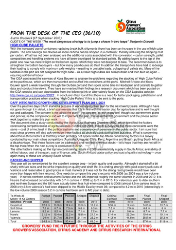 CGA - CEO Newsletter 36/2010 (17/09/10)