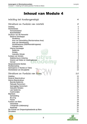 Module 4 Inleiding tot Kwekerypraktyke
