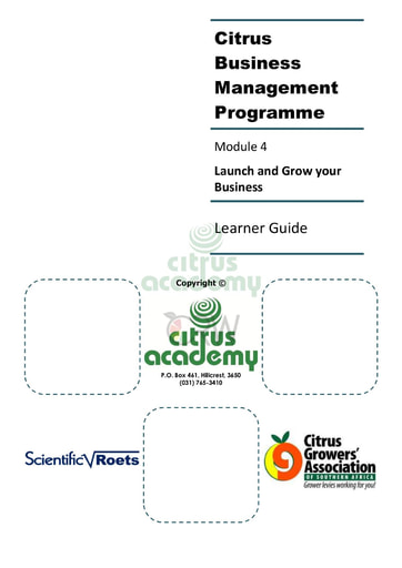 Module 4 Launch and Grow your Business