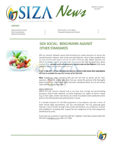 SIZA News Volume 2, Issue 6