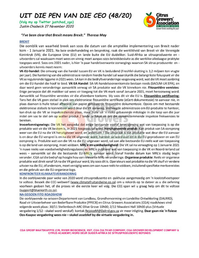 CGA - CEO Nuusbrief 48/2020 (27/11/20)