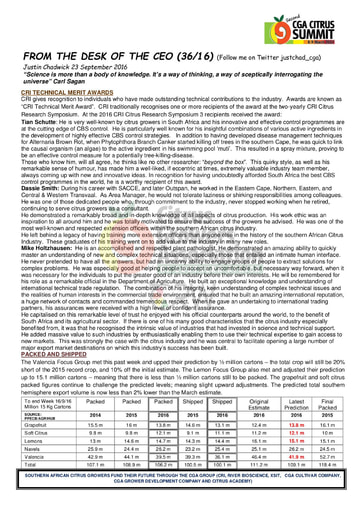 CGA - CEO Newsletter 36/2016 (23/09/16)