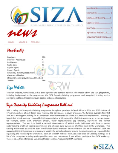 SIZA News Volume 2, Issue 2