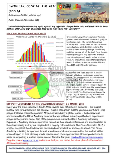 CGA - CEO Newsletter 46/2016 (02/12/16)