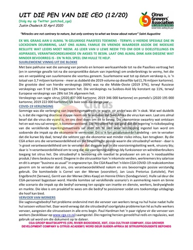 CGA - CEO Nuusbrief 12/2020 (10/04/20)
