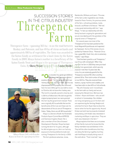 Succession stories in the citrus industry
