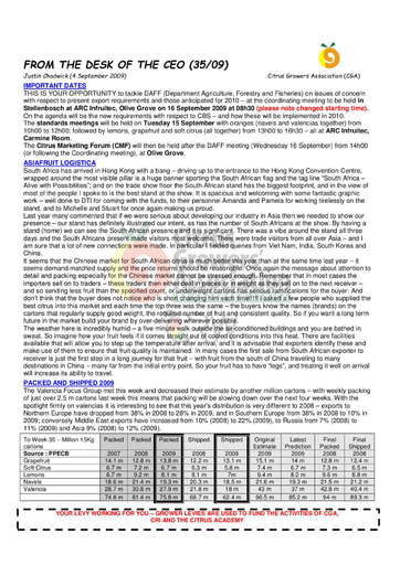 CGA - CEO Newsletter 35/2009 (04/09/09)