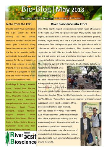 River Bioscience Bio-Blog 05/2018
