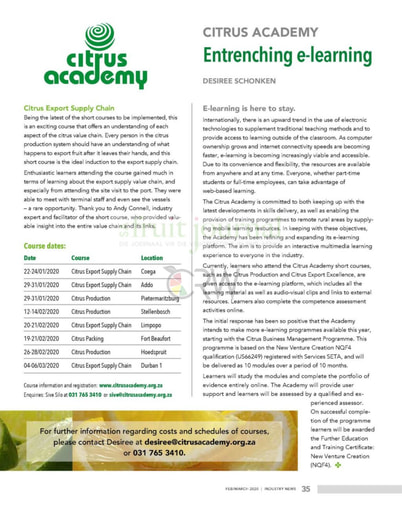 Entrenching e-learning