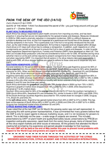 CGA - CEO Newsletter 14/2010 (09/04/10)