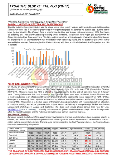 CGA - CEO Newsletter 31/2017 (20/08/17)