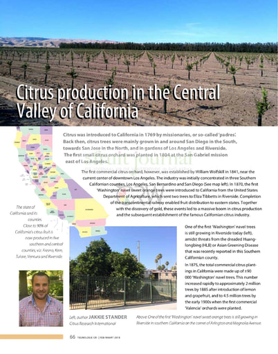 Citrus production in the Central Valley of California