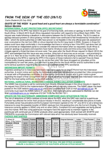 CGA - CEO Newsletter 28/2012 (20/07/12)
