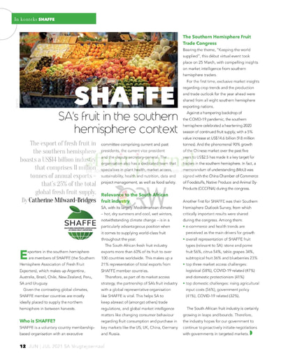 SHAFFE: SA's fruit in the southern hemisphere context