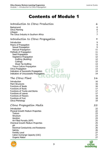 Module 1 Introduction to Citrus Propagation